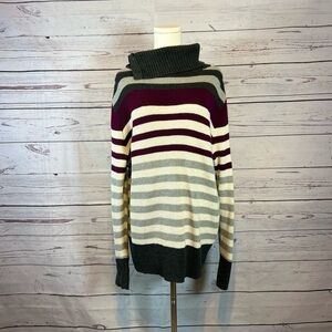 Eddie Bauer Multicolor Striped Turtleneck Sweater 2XL
